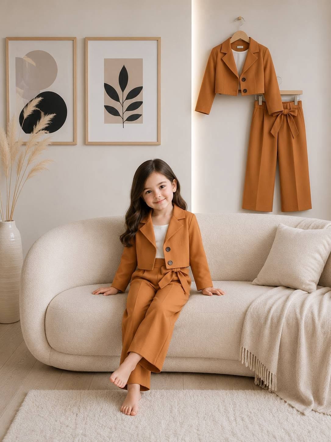 Girls’ Caramel 3-Piece Suit
