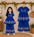 Girls’ Blue Blossom Frock Set