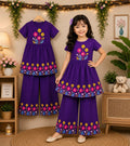 Girls’ Purple Garden Frock Set