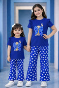 Girls’ Blue Bow Cotton Set