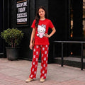 Girls’ Red Kitty Cotton Set